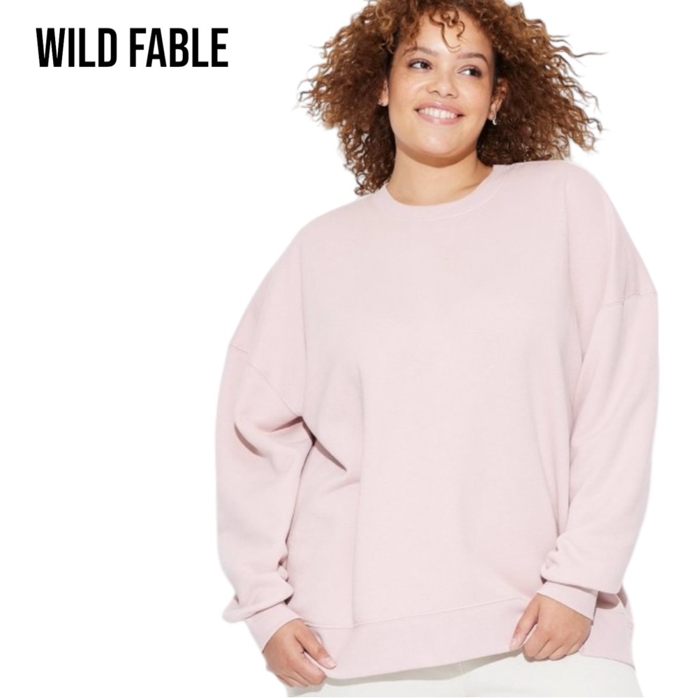NWT Wild Fable OVERSIZED DAD GRAPHIC SWEATSHIRT Plus Size 3X PINK California - Picture 4 of 8